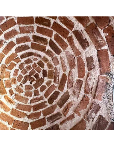 Forno A Legna Artigianale Rivestimento Mosaico Cotto Beige Pizza  Linea Wave