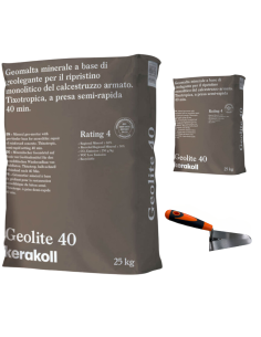 Geomalta Minerale Tixotropica 2 Sacchi Da 25 kg Cazzuola Punta Tonda 16 cm