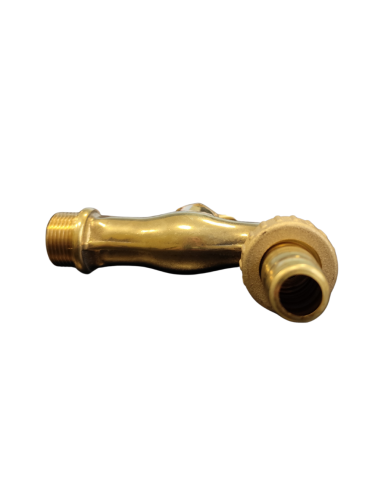 Rubinetto Portagomma Ottone Lucido 3/4 Pollice Erogazione Giardino Esterno