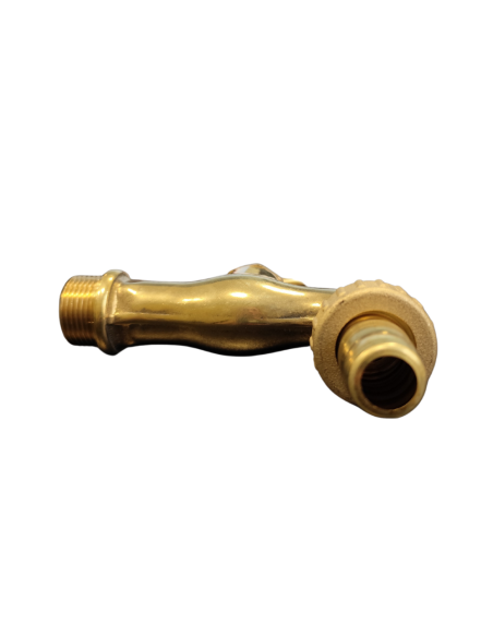 Rubinetto Portagomma Ottone Lucido 3/4 Pollice Erogazione Giardino Esterno