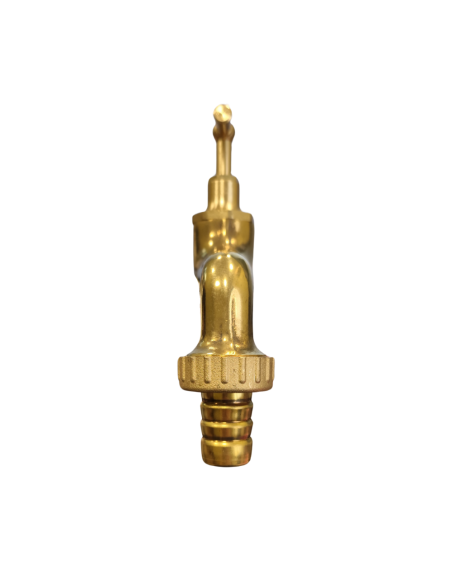 Rubinetto Portagomma Ottone Lucido 3/4 Pollice Erogazione Giardino Esterno
