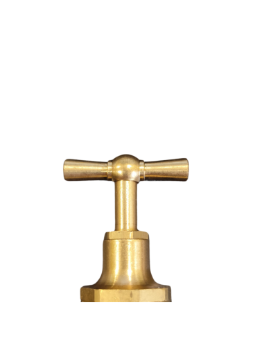 Rubinetto Portagomma Ottone Lucido 3/4 Pollice Erogazione Giardino Esterno