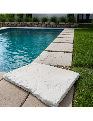 Camminamento Cemento Effetto Pietra 90x60cm Sp.4cm Ambienti Esterni Cortili