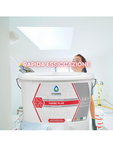 Farbe Plus Pittura Murale Acrilica Superlavabile Eccellente Copertura Opacità