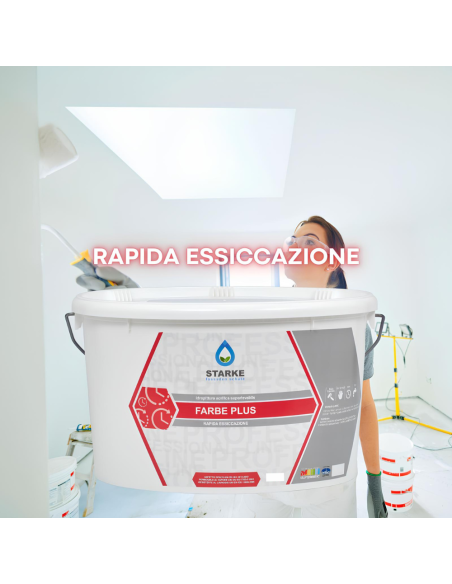 Farbe Plus Pittura Murale Acrilica Superlavabile Eccellente Copertura Opacità