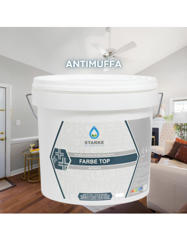 Farbe Top Pittura Murale Superlavabile Igienizzante Antimuffa Ottima Copertura