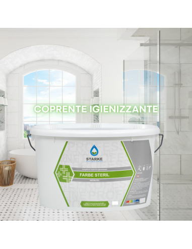 Farbe Steril Pittura Coprente Igienizzante Antimuffa Opaca Permeabile Vapore