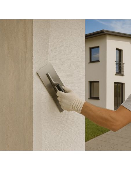 Rivestimento Graffiato Plastico Idrorepellente Bianco Quarzi Purissimi Esterni