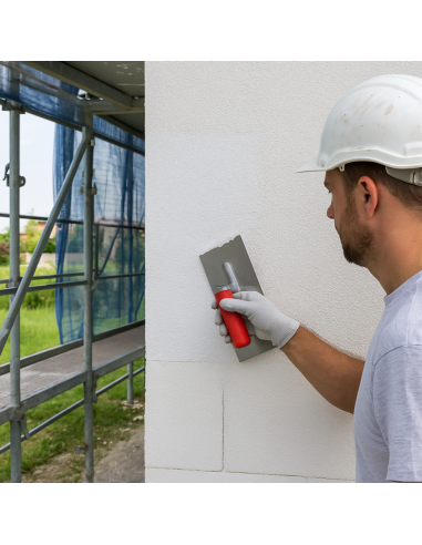 Fassaden Schutz Spatolato Acril Silossanico Antialga Rivestimento Murale Rasato