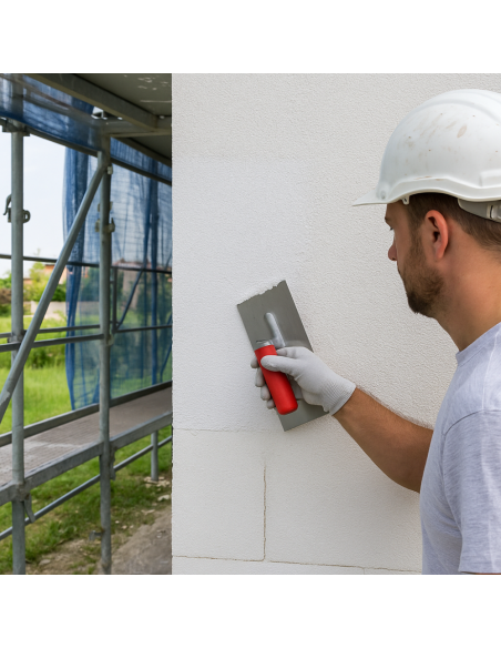 Fassaden Schutz Spatolato Acril Silossanico Antialga Rivestimento Murale Rasato