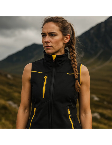 Gilet Softshell Donna Impermeabile Traspirante Universe Colore Black Carbon 