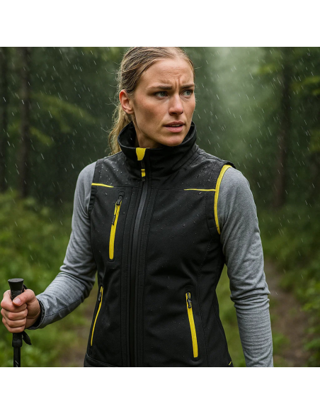 Gilet Softshell Donna Impermeabile Traspirante Universe Colore Black Carbon 