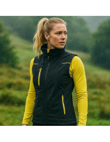 Gilet Softshell Donna Impermeabile Traspirante Universe Colore Black Carbon 