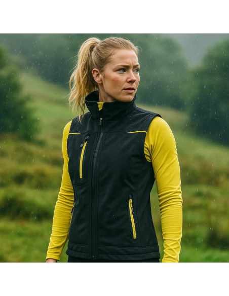 Gilet Softshell Donna Impermeabile Traspirante Universe Colore Black Carbon 