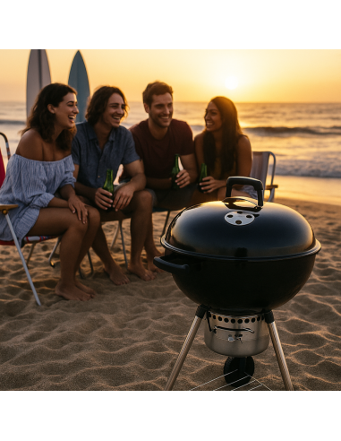Billy Barbecue Carbone 70x58x102 Cm Griglia 54 Cm Termometro Ganci Portautensili 