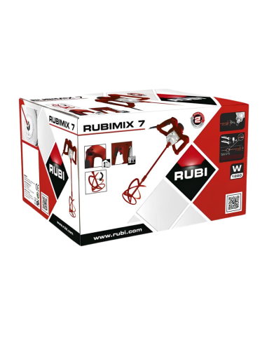 Miscelatore Professionale Rubimix 7 1200W Frusta Adesivi Cementizi Resine Rubi