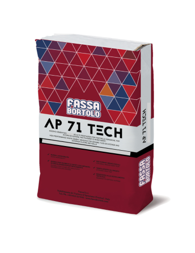 AP 71 Tech  Adesivo Monocomponente Bianco Grigio Pavimenti Rivestimenti 25 kg