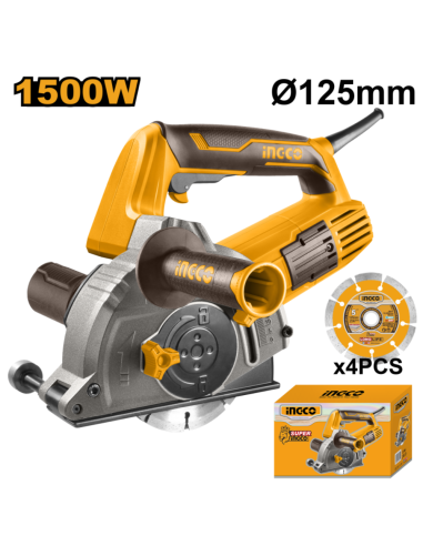 Scanalatore Per Muri 1500 W Diametro 125 MM M14 Tracce Pareti Tubazioni 