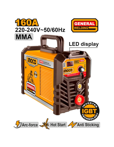 Saldatrice Inverter Portatile Modello MMA 10 - 160AH Elmetto Spazzola 