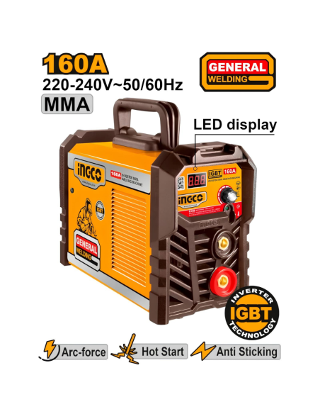 Saldatrice Inverter Portatile Modello MMA 10 - 160AH Elmetto Spazzola 