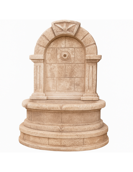 Fontana Spagnola Decorativa Modello Terra H120xL80xP45 Cemento Effetto Pietra