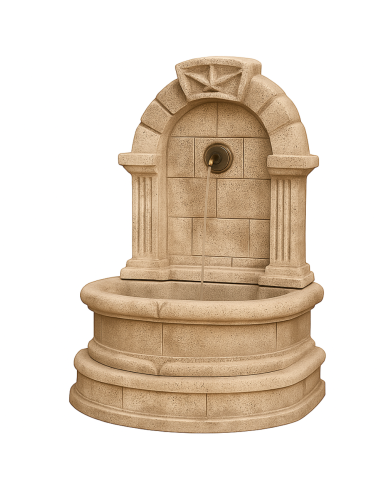 Fontana Spagnola Decorativa Modello Terra H120xL80xP45 Cemento Effetto Pietra