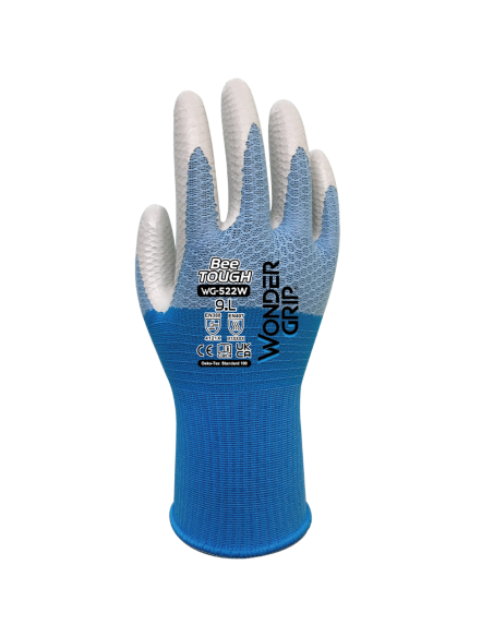 Guanti Lavoro Bee-Tough Ultraleggeri Bianco Celeste Resistenza Calore 