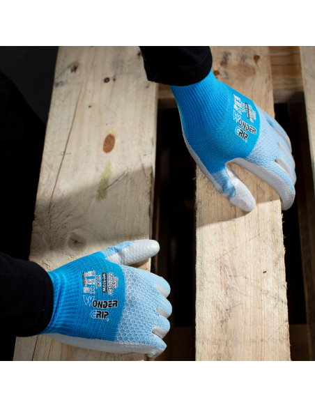 Guanti Lavoro Bee-Tough Ultraleggeri Bianco Celeste Resistenza Calore 