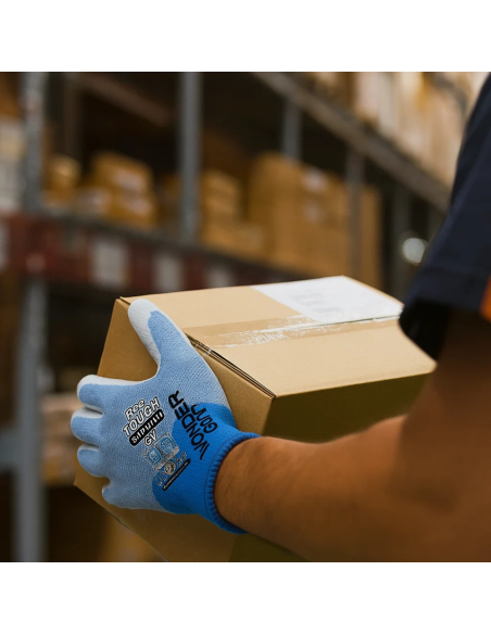 Guanti Lavoro Bee-Tough Ultraleggeri Bianco Celeste Resistenza Calore 