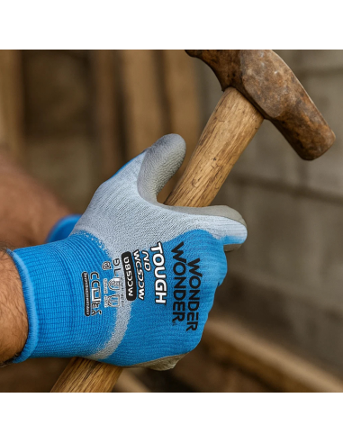 Guanti Lavoro Bee-Tough Ultraleggeri Bianco Celeste Resistenza Calore 