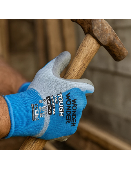 Guanti Lavoro Bee-Tough Ultraleggeri Bianco Celeste Resistenza Calore 