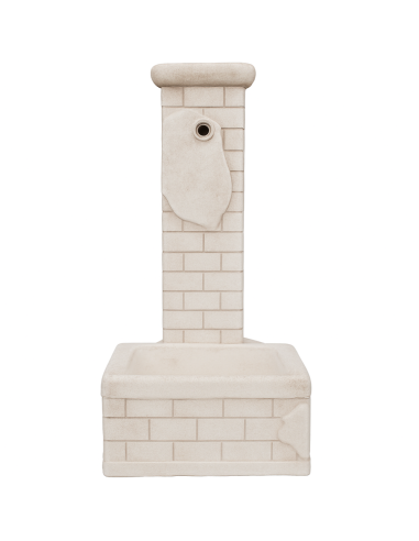 Fontana Decorativa Mattone Giardino Cemento Effetto Mattoni H 90 L 35 P 50 Cm