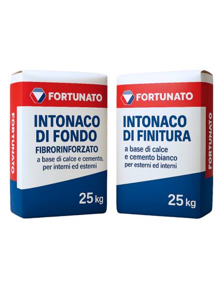 Set Completo Intonaco Fondo Fibrorinforzato Intonaco Finitura Interni Esterni