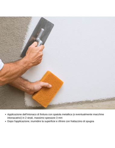 Set Completo Intonaco Fondo Fibrorinforzato Intonaco Finitura Interni Esterni