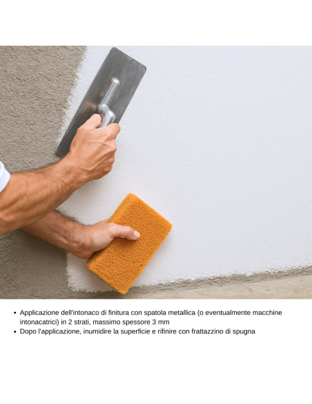 Set Completo Intonaco Fondo Fibrorinforzato Intonaco Finitura Interni Esterni