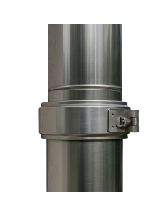 Fascetta Bloccaggio Doppia Parete Acciaio Inox Canna Fumaria Collare Tubature 2