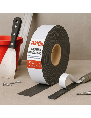 Nastro Biadesivo Cartongesso Pellicola Singola Superprofessionale Spessore 3 mm