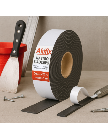 Nastro Biadesivo Cartongesso Pellicola Singola Superprofessionale Spessore 3 mm