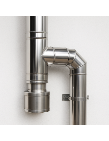 Tappo Raccolta Condensa Cieco Acciaio Inox Diametro 80mm Canna Fumaria 