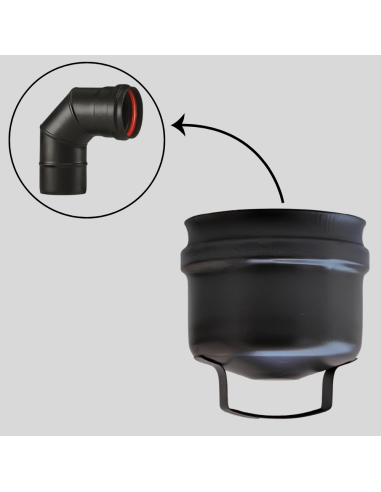 Tappo Condensa Cieco Acciaio Inox Diametro 80mm  Spessore 1,2mm Canna Fumaria 