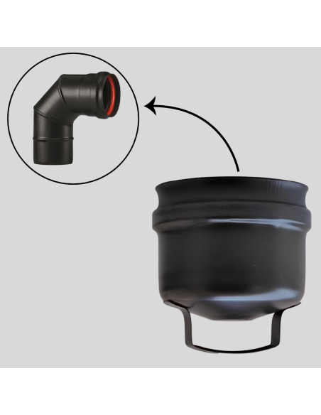 Tappo Condensa Cieco Acciaio Inox Diametro 80mm  Spessore 1,2mm Canna Fumaria 