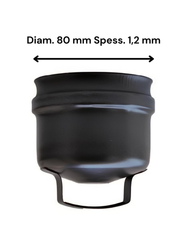 Tappo Condensa Cieco Acciaio Inox Diametro 80mm  Spessore 1,2mm Canna Fumaria 