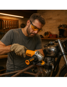 Smerigliatrice Angolare 115 MM 950W 10 dischi Valigetta Preparazione Superfici   2