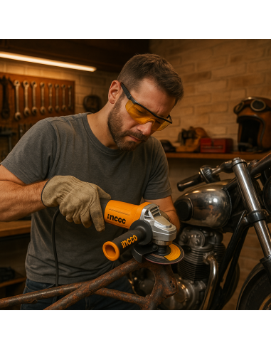 Smerigliatrice Angolare 115 MM 950W 10 dischi Valigetta Preparazione Superfici  