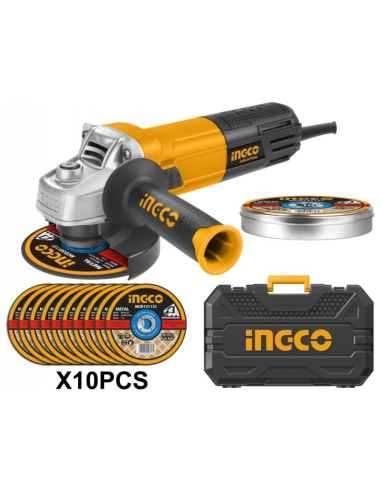 Smerigliatrice Angolare 115 MM 950W 10 dischi Valigetta Preparazione Superfici  