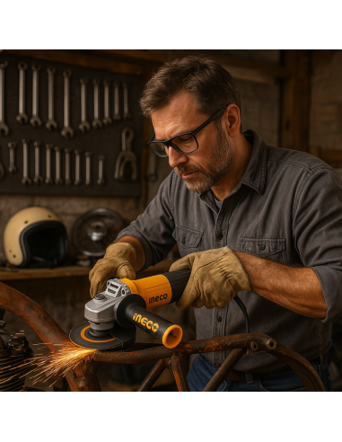 Smerigliatrice Angolare 115 MM 950W 10 dischi Valigetta Preparazione Superfici  