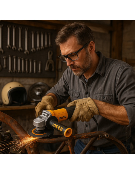Smerigliatrice Angolare 115 MM 950W 10 dischi Valigetta Preparazione Superfici  