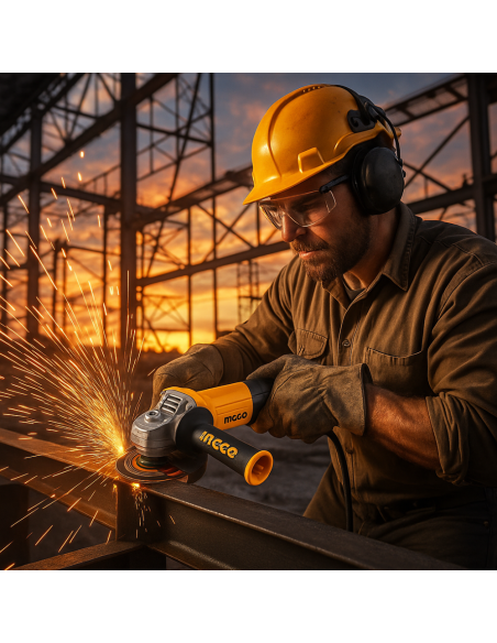 Smerigliatrice Angolare 115 MM 950W 10 dischi Valigetta Preparazione Superfici  