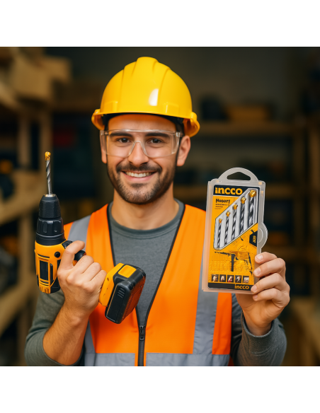 Set 5 Punte Acciaio Trapano Muratura Foratura Precisa Professionale 