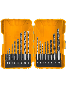 Set 16 Punte Acciaio Trapano Muratura Legno Metallo Foratura Professionale 